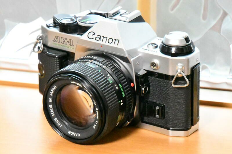 フィルムカメラ レンズセット Canon AE-1PROGRAM FD50mm F1.4【中古 