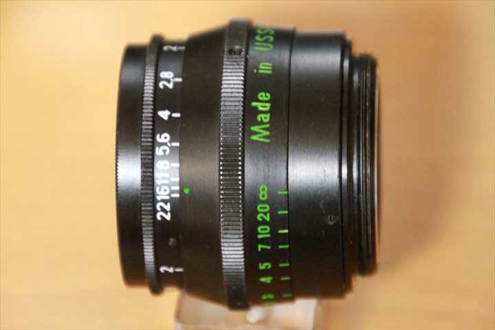 オールドレンズJupiter-8 50mm F2 L39 フード マウントアダプター付き【中古】